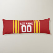 Sportieve Team Jersey met naam en nummer Lichaamskussen (Achterkant)