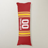 Sportieve Team Jersey met naam en nummer Lichaamskussen (Voorkant Verticaal)