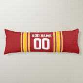 Sportieve Team Jersey met naam en nummer Lichaamskussen (Voorkant)