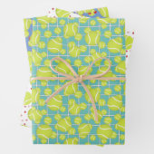 Sportieve tennisballen patroon elke gelegenheid inpakpapier vel (In situ)