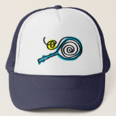 Sportieve trucker hoed met tennis racket ontwerp trucker pet (Voorkant)