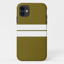 Sportieve Twin White Racing Stripes Olive Achtergr