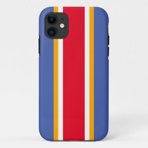 Sportieve vet rood wit blauw geel Racing Stripes Case-Mate iPhone Case