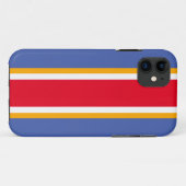 Sportieve vet rood wit blauw geel Racing Stripes Case-Mate iPhone Case (Achterkant (horizontaal))
