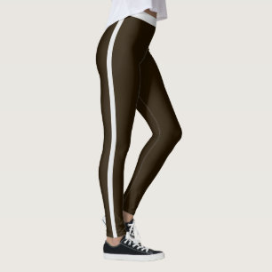 Sportieve Vrouwen Lief Bruin Grijs Strepen Persoon Leggings
