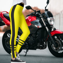 Sportieve vrouwen modern cute geel zwart strepen