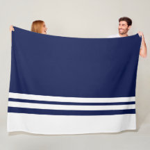 Sportieve White Edge Racing Stripes op Navy Blue