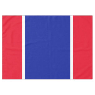 Sportieve Wide Bright Royal Blauw Rood Witte Strep Tafelkleed