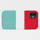 Sportieve Wide Helder Rood Wit Aqua Blauwgroen Str Case-Mate iPhone Case (Achterkant (horizontaal))