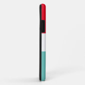 Sportieve Wide Helder Rood Wit Aqua Blauwgroen Str Case-Mate iPhone Case (Achterkant/rechts)