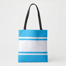 Sportieve Wide White Bright Sky Blue Racing Stripe