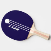 Sportif Stripes Name Navy-Blue Tafeltennisbatje (Zijkant)