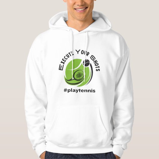 Sportinfusie "EXECUTE YOUR SHOTS" Tennis Hoodie (Voorkant)
