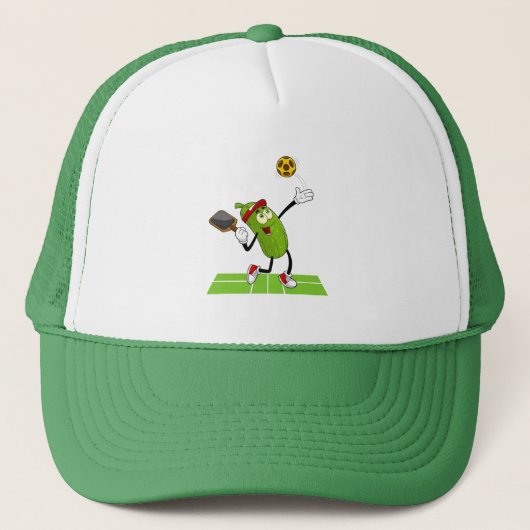 Sportinfusie "Pickleball Cartoon" Trucker Hat Trucker Pet (Voorkant)