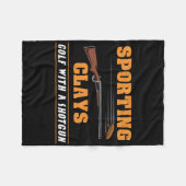 Sporting Clays - Golf Met Een Jachtgeweer - Kleido Fleece Deken (Voorkant (Horizontaal))
