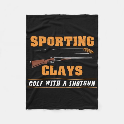 Sporting Clays - Golf Met Een Jachtgeweer - Kleido Fleece Deken (Voorkant)