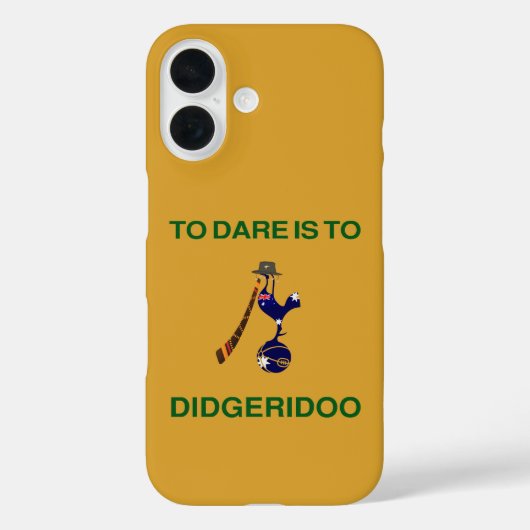  "Sporting Emblem" met Didgeridoo-motief Case-Mate iPhone Case (Achterkant)