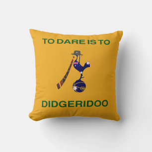 "Sporting Emblem" met Didgeridoo-motief Kussen