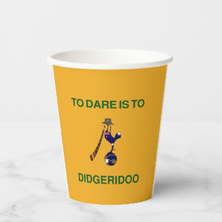 "Sporting Emblem" met Didgeridoo-motief Papieren Bekers