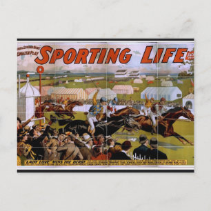 Sporting Life, Lady Luck wint de Derby-Vintage Briefkaart
