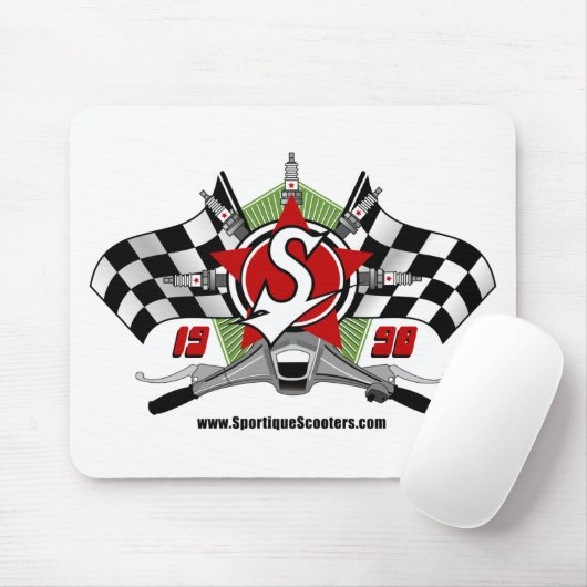 Sportique Scooter Power Mousepad Muismat (Met muis)