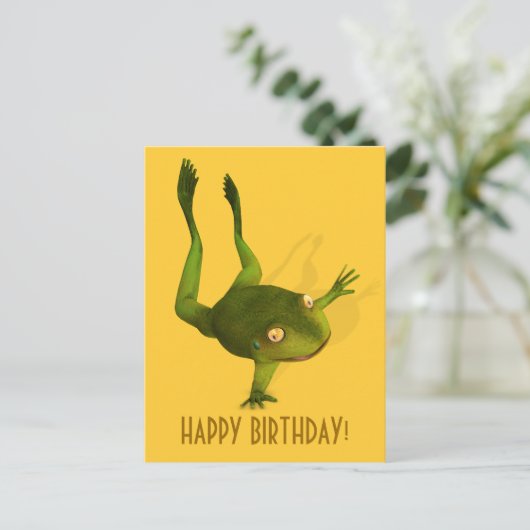 Sportive Frog Briefkaart (Staand voorkant)