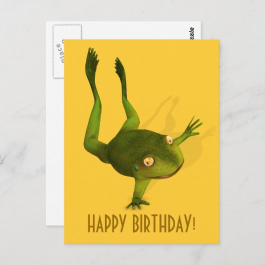 Sportive Frog Briefkaart (Voorkant / Achterkant)