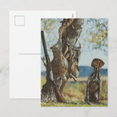 Sportjacht op konijnen met SAP Feestdagenkaart (Voorkant / Achterkant)