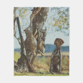 Sportjacht op konijnen met SAP Fleece Deken (Voorkant)