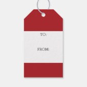 SportJersey Navy Blue & Red Stripes Name Number Cadeaulabel (Achterkant)