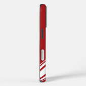 SportJersey Navy Blue & Red Stripes Name Number Case-Mate iPhone Case (Achterkant / Rechts)