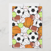 Sportjongen. Baby Shower Kaart (Achterkant)