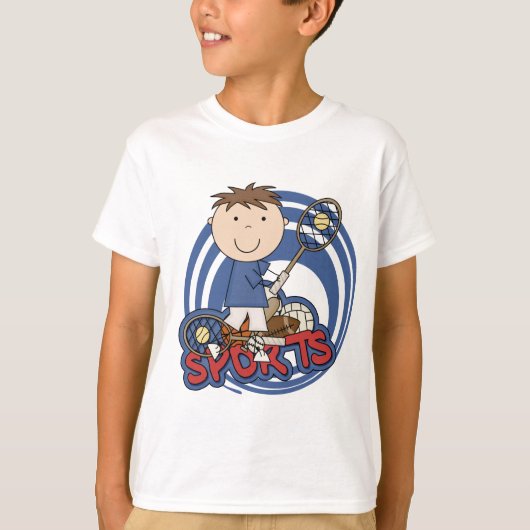 Sportjongen Tennis T-shirts en cadeautjes (Voorkant)