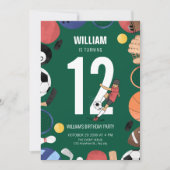 Sportjongen verjaardag kaart (Voorkant)