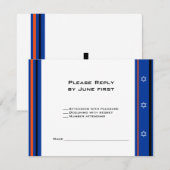 Sportkaarten van de Baseball Bar Mitzvah RSVP-kaar RSVP Kaartje (Voorkant / Achterkant)