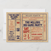  sportkaartje - Football partij Kaart (Voorkant)