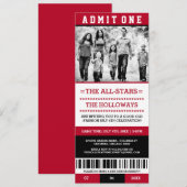 Sportkaartje Juli 4e Uitnodigingen (Voorkant / Achterkant)