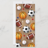 Sportkaartje uitnodigen, uitnodiging voor sport op (Achterkant)