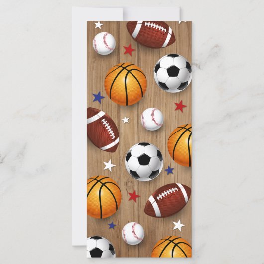 Sportkaartje uitnodigen, uitnodiging voor sport op (Achterkant)