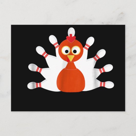 sportkalkoen en bowlinginstallaties - Thanksgiving Uitnodiging Briefkaart (Voorkant)