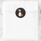 Sportkerstcadeaus - Snowman Bowling Ronde Sticker (Tas)
