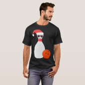 Sportkerstcadeaus - Snowman Bowling T-shirt (Voorkant volledig)