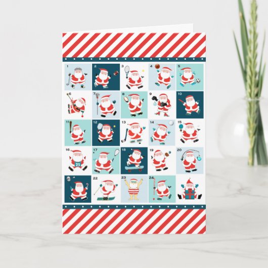 Sportkerstfeestkaarten Feestdagen Kaart (Voorkant)