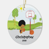 Sportkerstversiering voor honkbal keramisch ornament (Links)