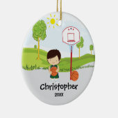 Sportkerstversiering voor honkbal keramisch ornament (Rechts)