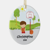 Sportkerstversiering voor honkbal keramisch ornament (Rechts)