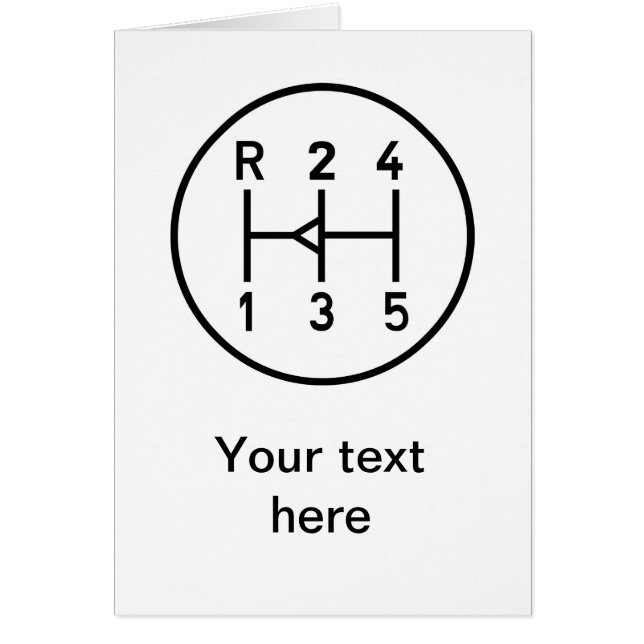 Sportkeuzeknop voor auto's, schakelschema (Voorkant)