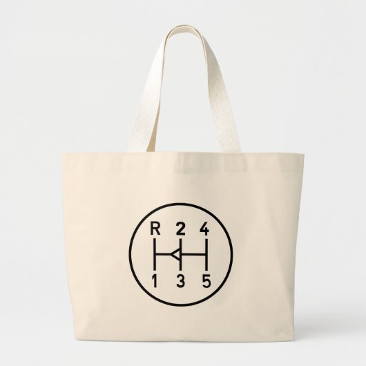 Sportkeuzeknop voor auto's, schakelschema grote tote bag (Voorkant)