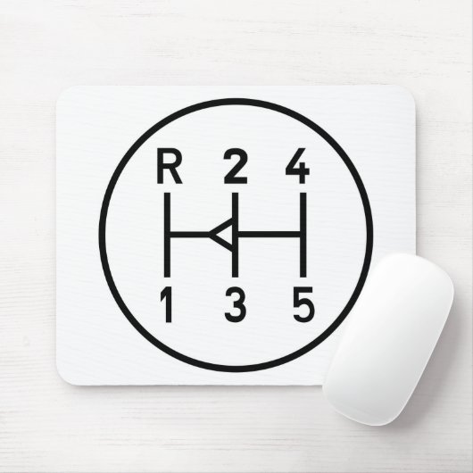 Sportkeuzeknop voor auto's, schakelschema muismat (Met muis)