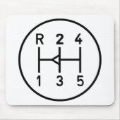 Sportkeuzeknop voor auto's, schakelschema muismat (Voorkant)